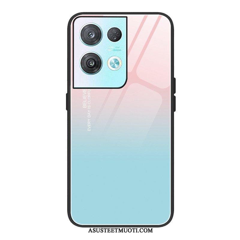 Case Oppo Reno 8 Gradientti Karkaistu Lasi