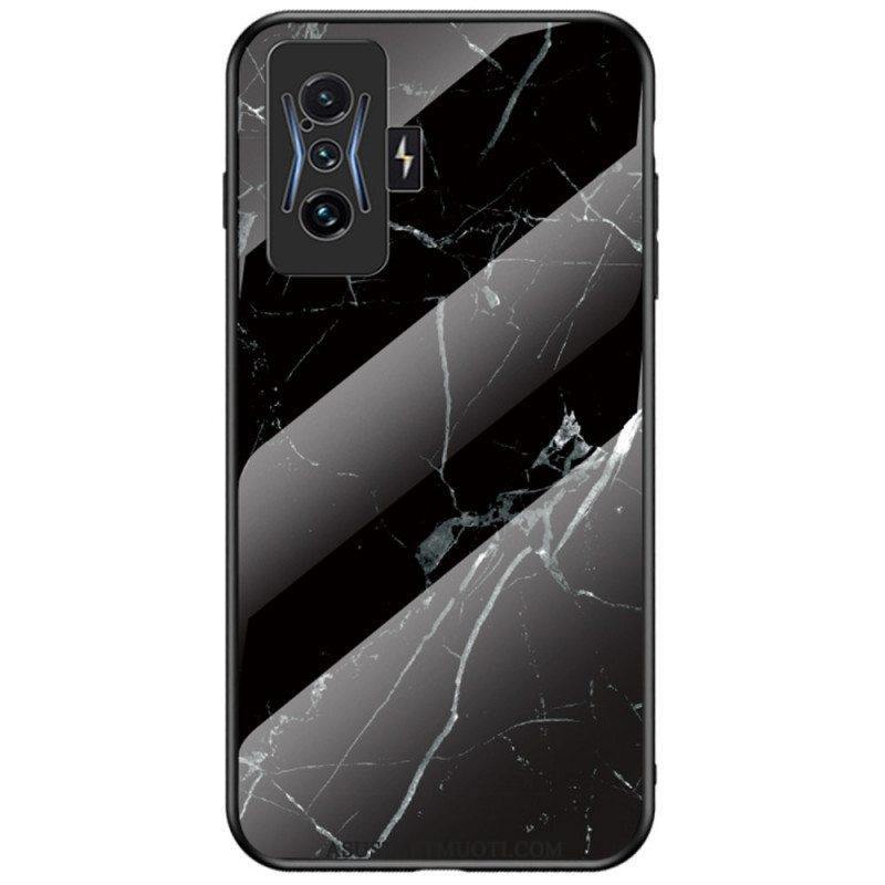 Case Poco F4 GT Marmori Karkaistu Lasi