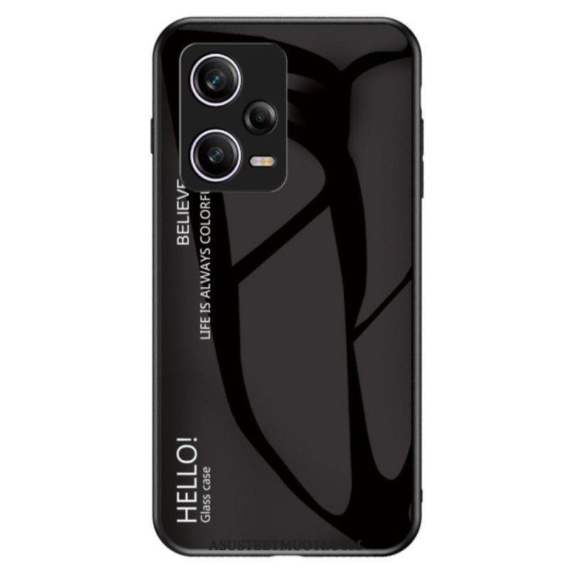 Case Poco X5 Pro 5G Karkaistu Lasi Hello