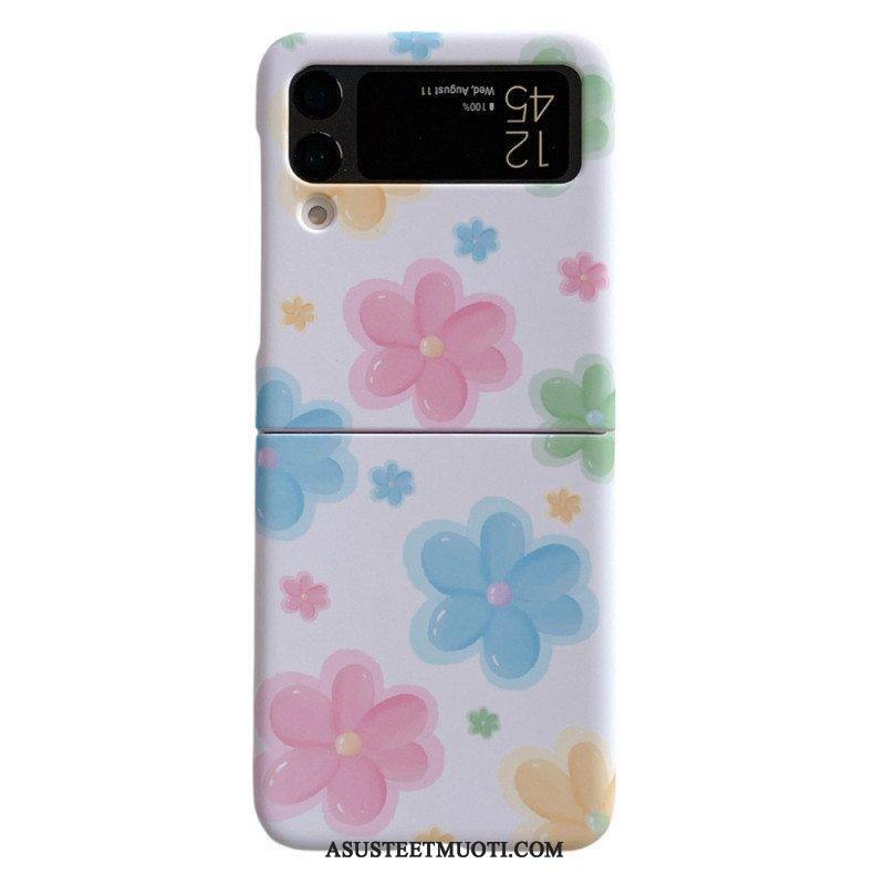 Case Samsung Galaxy Z Flip 4 Kotelot Flip Kauniita Kukkia