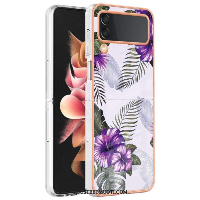 Case Samsung Galaxy Z Flip 4 Kotelot Flip Kukkamarmori