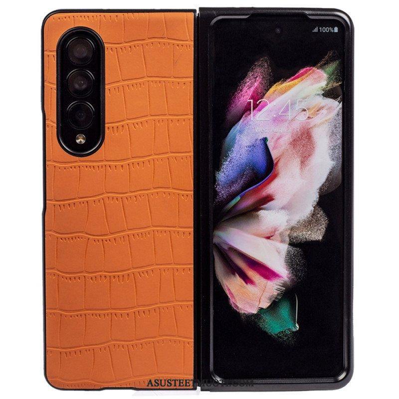 Case Samsung Galaxy Z Fold 4 Kohokuvioitu Krokotiili