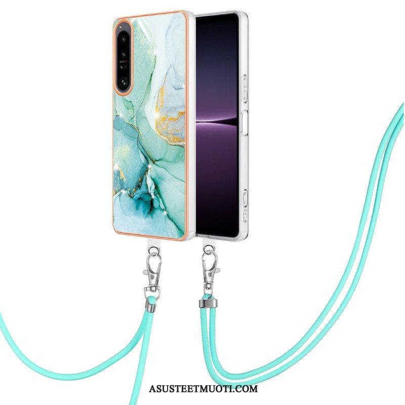 Case Sony Xperia 1 IV Kiristysnyörillä Marmorijohdolla