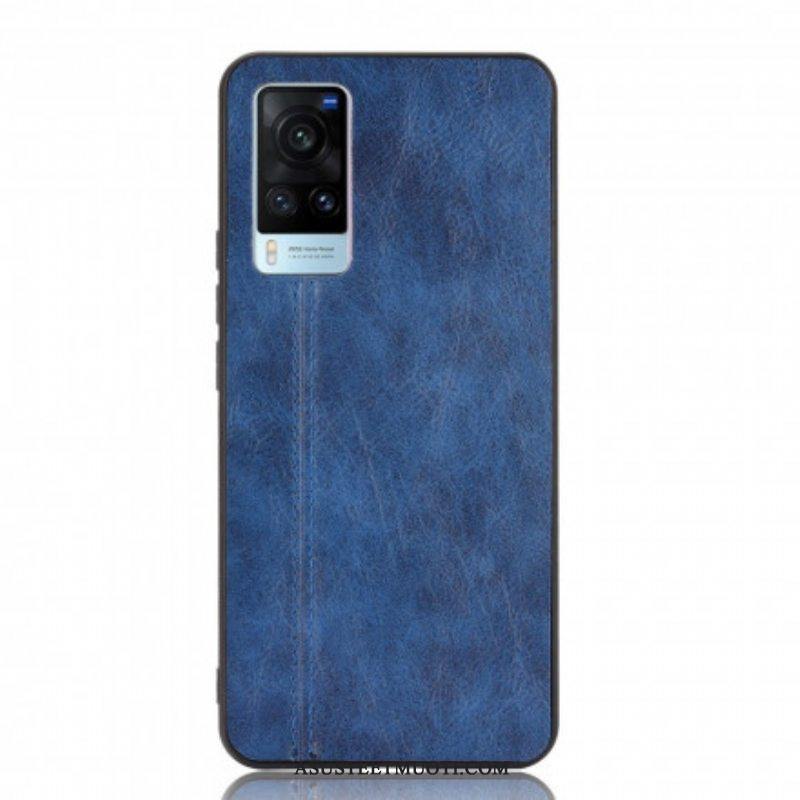 Case Vivo X60 Couture-nahkaefekti