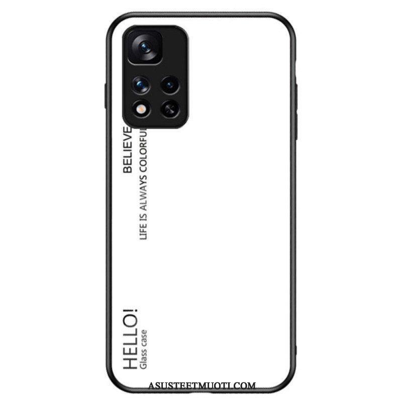 Case Xiaomi Redmi Note 11 Pro Plus 5G Karkaistu Lasi Hello