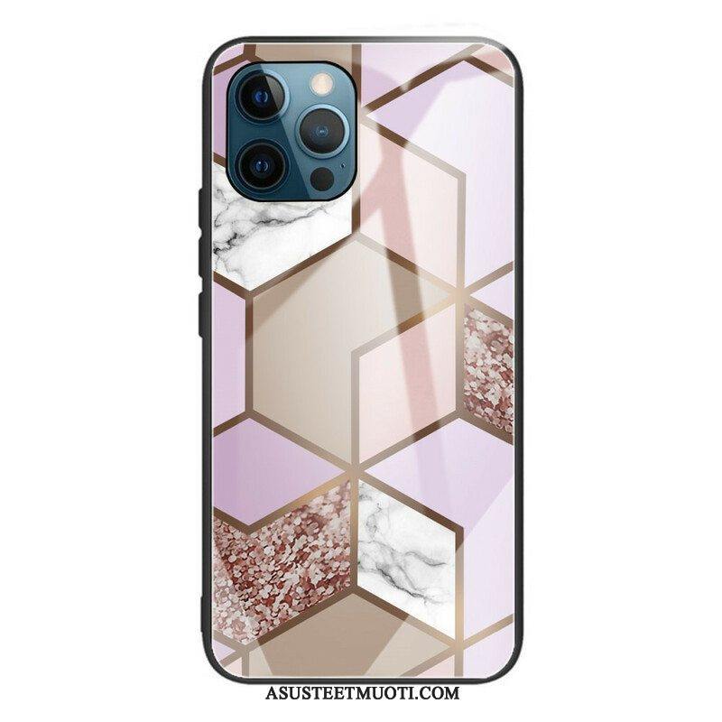 Case iPhone 13 Pro Geometria Marmori Karkaistu Lasi