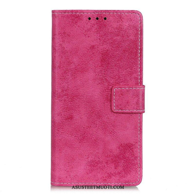 Flip Case Honor 50 Vintage Nahkaefekti