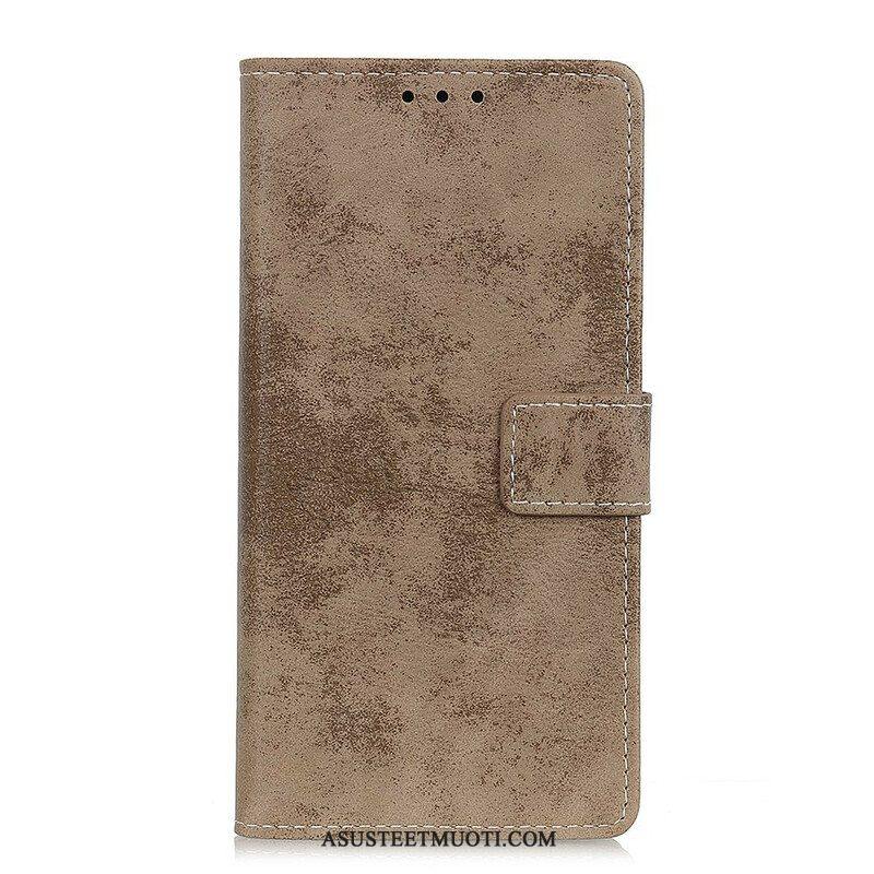 Flip Case Honor 50 Vintage Nahkaefekti