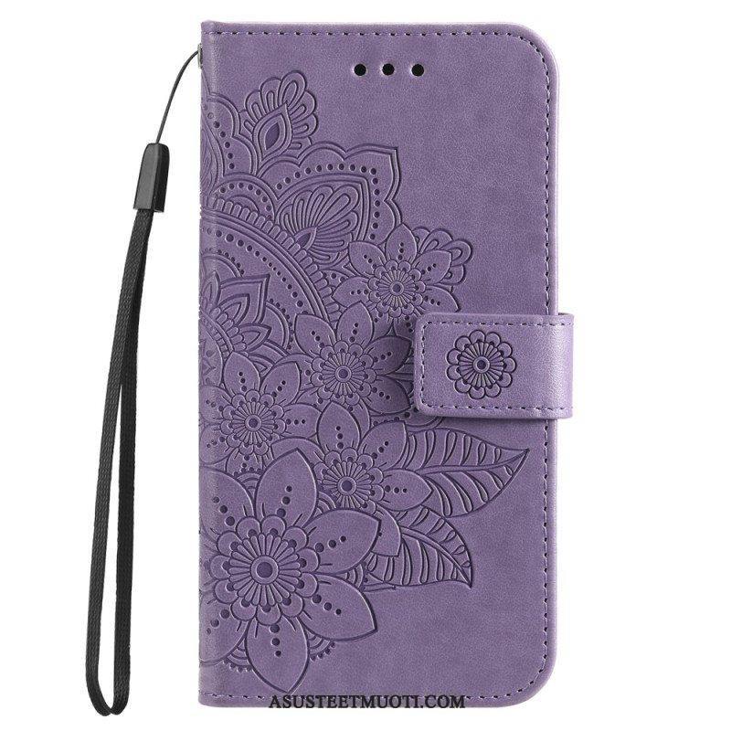 Flip Case Honor Magic 5 Lite Suojaketju Kuori Strappy Mandala