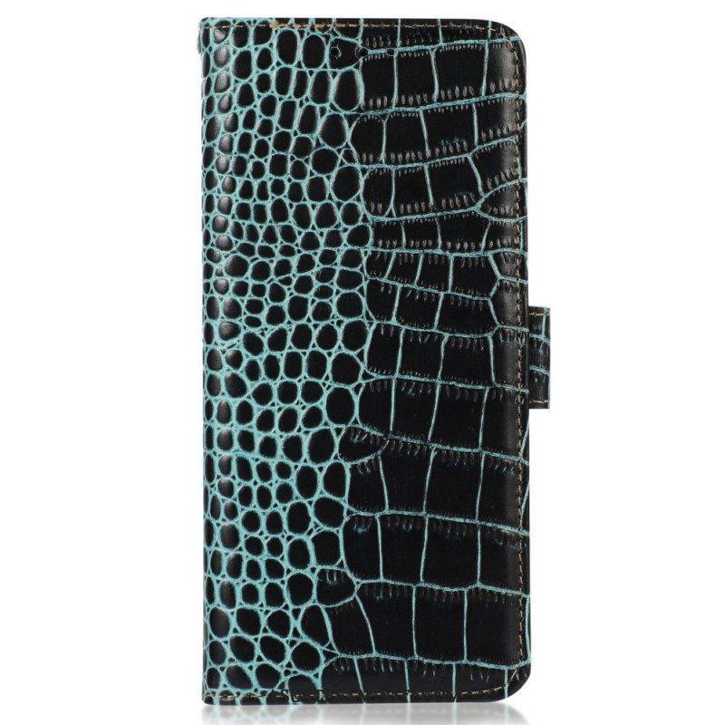 Flip Case Oppo Reno 8 Crocodile Style Rfid