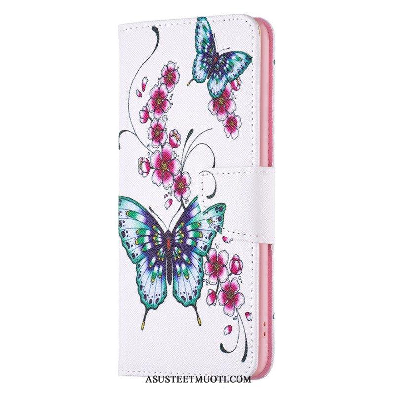 Flip Case Samsung Galaxy M23 5G Upeita Perhosia