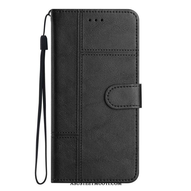 Flip Case Xiaomi 12 Lite Suojaketju Kuori Strappy Business Style