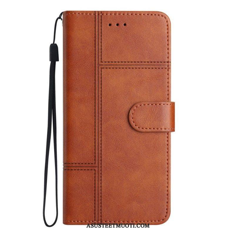 Flip Case Xiaomi 12 Lite Suojaketju Kuori Strappy Business Style