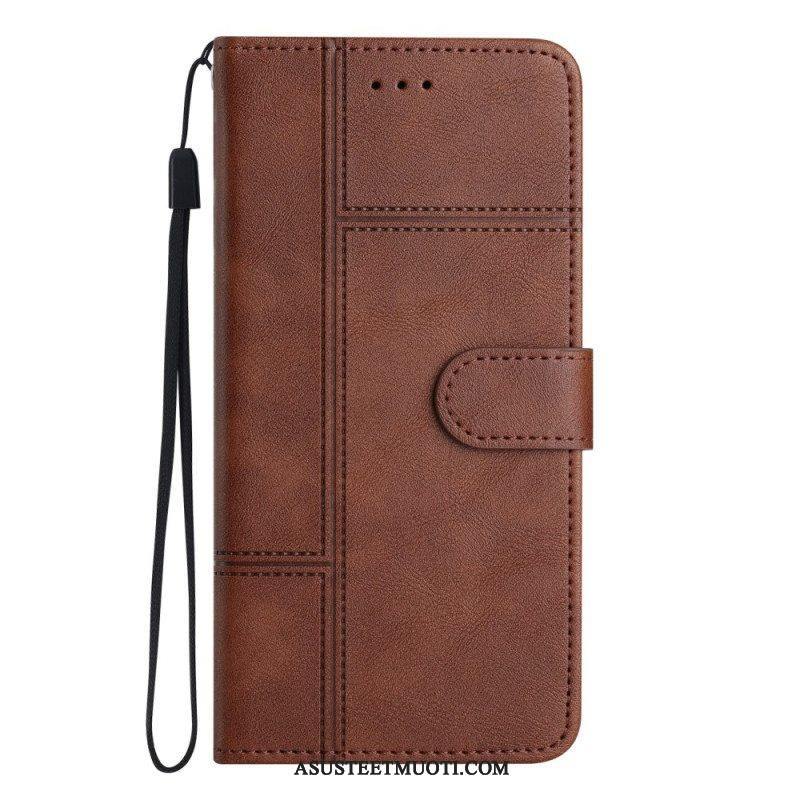 Flip Case Xiaomi 12 Lite Suojaketju Kuori Strappy Business Style