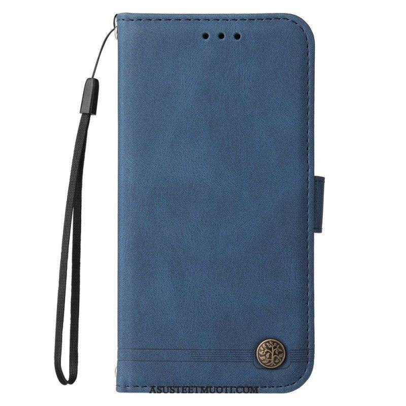 Flip Case Xiaomi 12T / 12T Pro Koristeellinen Niitti Ja Kaulanauha