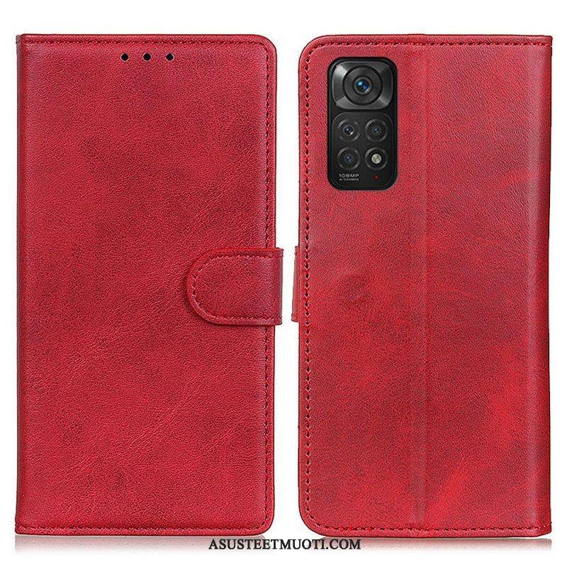 Flip Case Xiaomi Redmi Note 11 / 11S Retro Mattanahkaefekti