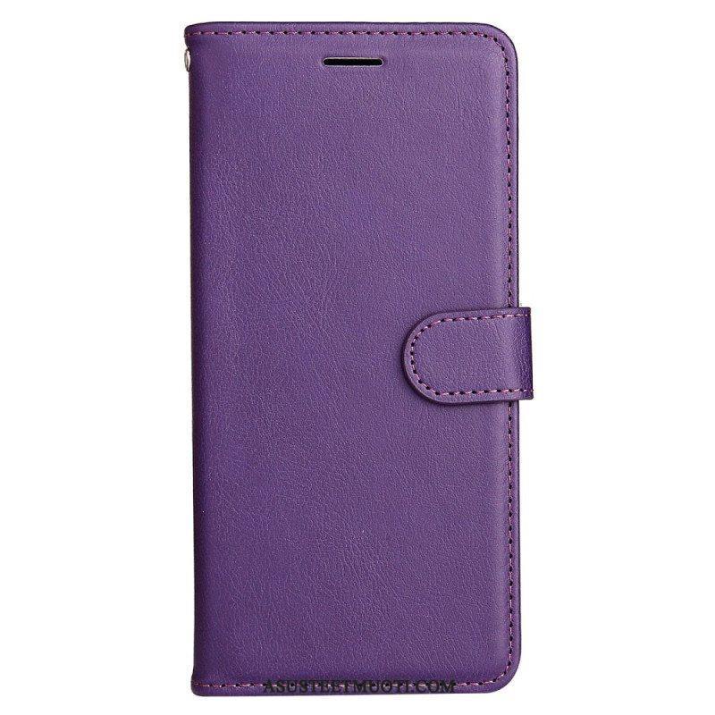 Flip Case Xiaomi Redmi Note 12 5G Suojaketju Kuori Tavallinen Hihnalla