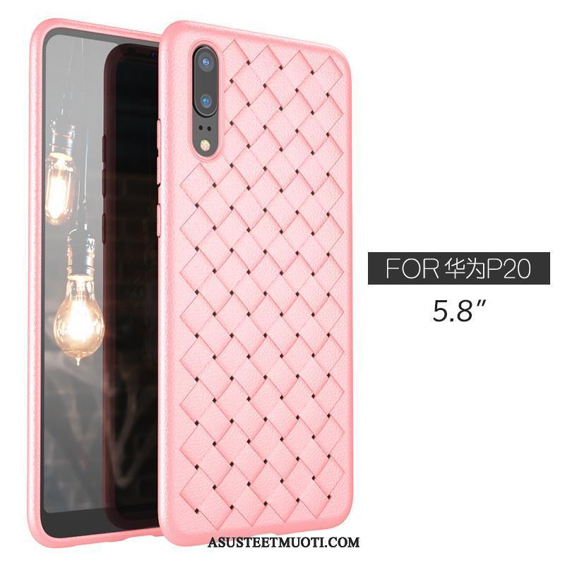 Huawei P20 Kuoret Suojaus Musta Pehmeä Neste Murtumaton Kuori