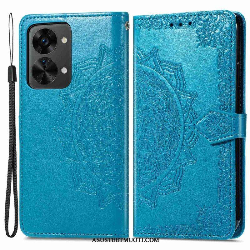 Kotelot OnePlus Nord 2T 5G Suojaketju Kuori Mandala Strap -korttipidike