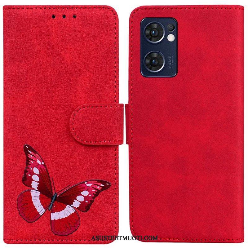 Kotelot Oppo Find X5 Lite Skin Touch Butterfly