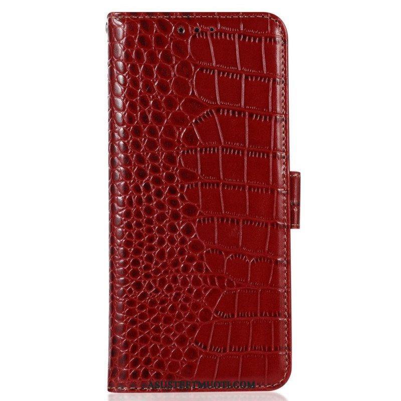 Kotelot Poco X5 Pro 5G Crocodile Style Rfid