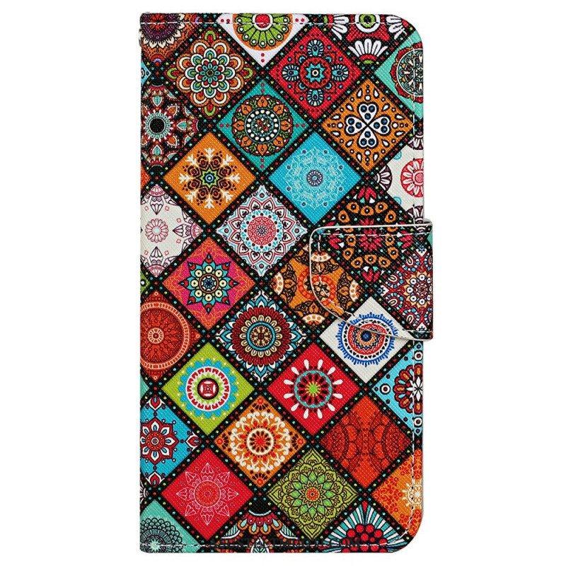 Kotelot Samsung Galaxy A13 Patchwork Kaulanauhalla