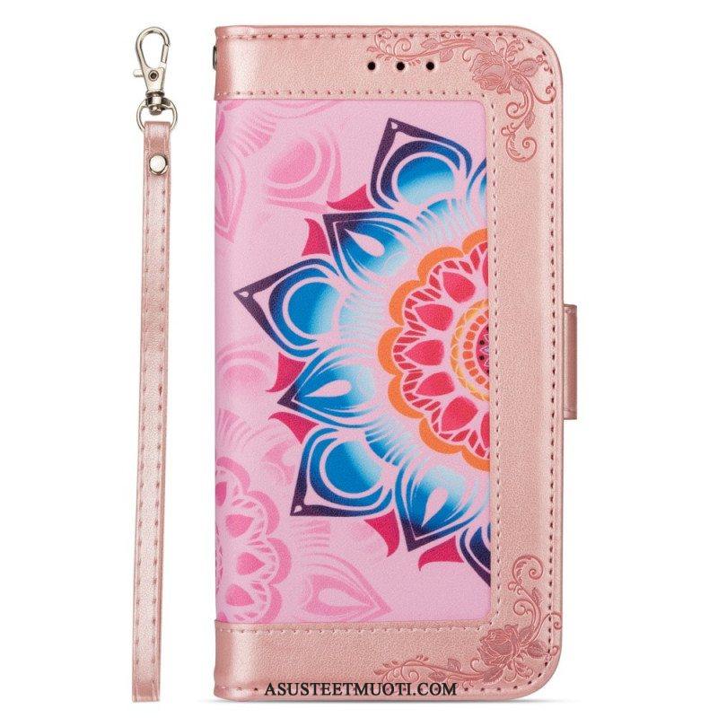 Kotelot Samsung Galaxy S22 5G Suojaketju Kuori Strappy Mandala Koristelu