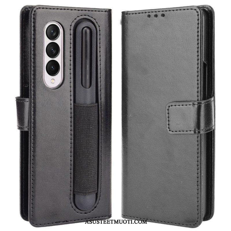 Kotelot Samsung Galaxy Z Fold 4 Suojaketju Kuori Retro Business Strappy