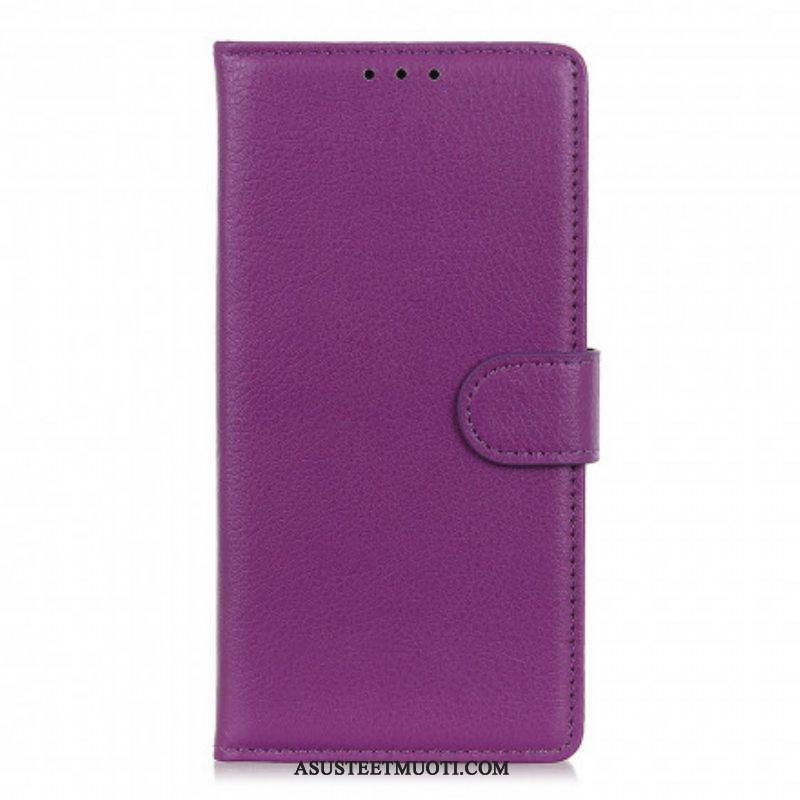 Kotelot Xiaomi Redmi Note 10 5G Perinteinen Litchi Faux Leather