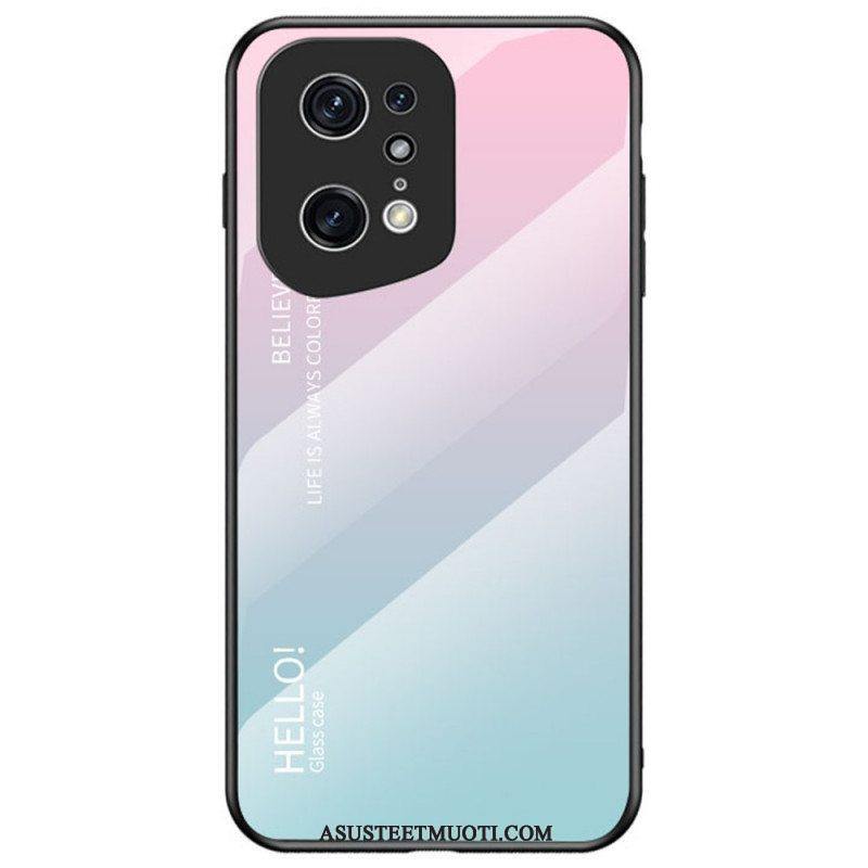 Kuori Oppo Find X5 Pro Karkaistu Lasi Hello