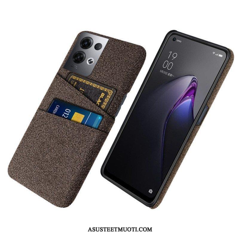 Kuori Oppo Reno 8 Pro Korttipidikkeen Kangas