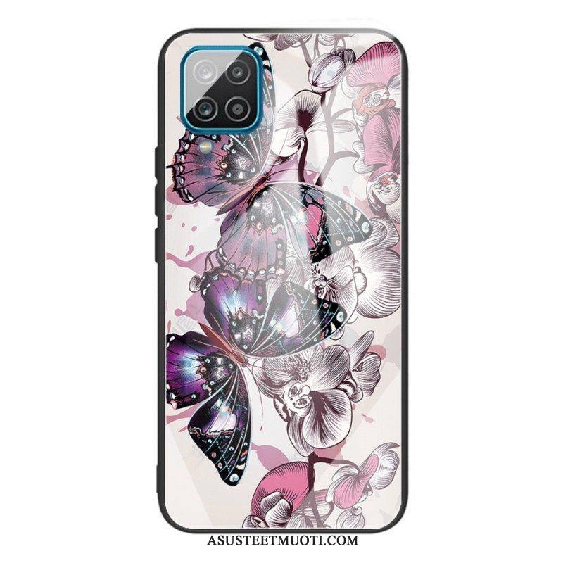 Kuori Samsung Galaxy M32 Butterflies Variation Karkaistu Lasi