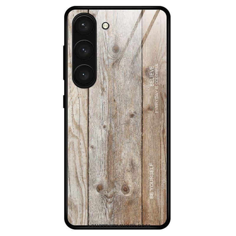 Kuori Samsung Galaxy S23 5G Wood Design Karkaistu Lasi