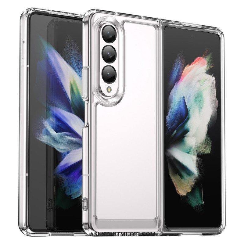 Kuori Samsung Galaxy Z Fold 4 Läpinäkyvät Värilliset Reunat