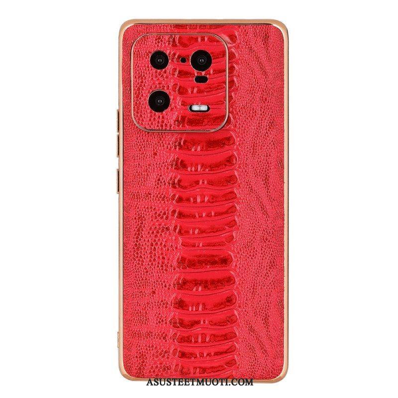 Kuori Xiaomi 13 Pro Crocodile Style Aitoa Nahkaa