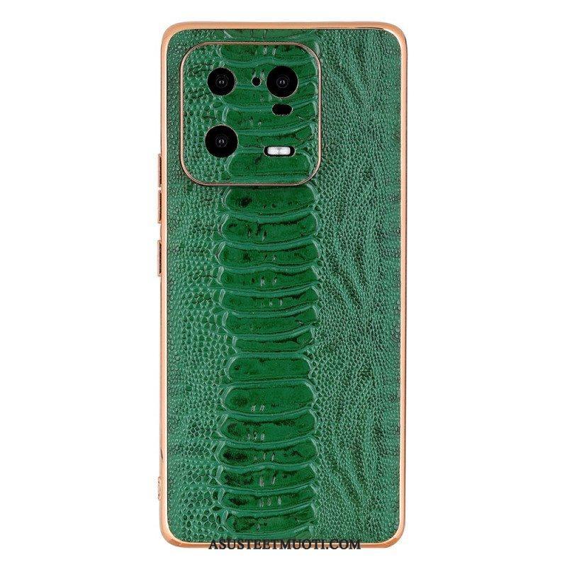 Kuori Xiaomi 13 Pro Crocodile Style Aitoa Nahkaa