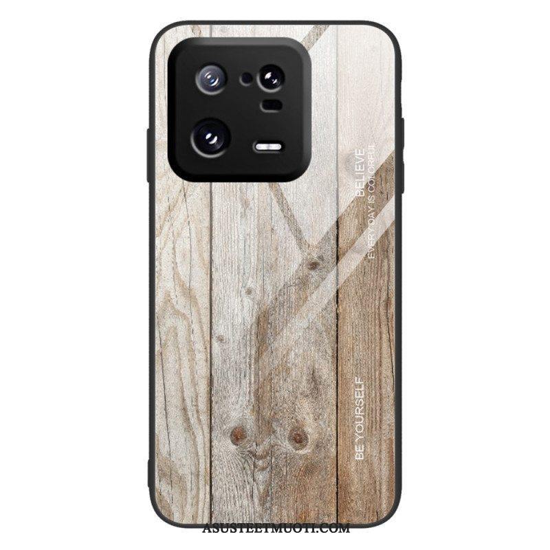 Kuori Xiaomi 13 Pro Wood Design Karkaistu Lasi