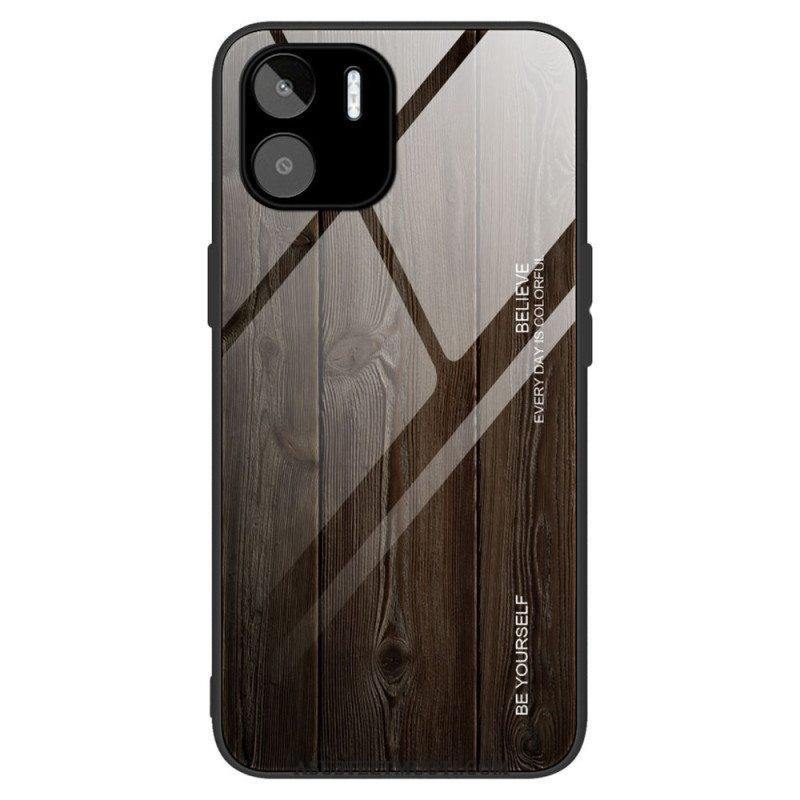 Kuori Xiaomi Redmi A1 Wood Design Karkaistu Lasi