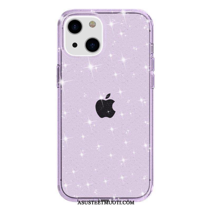 Kuori iPhone 15 Läpinäkyvä Glitter