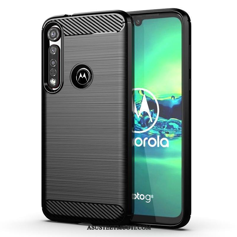 Moto G8 Plus Kuori Kuoret Harmaa Johdin Yksinkertainen Kukkakuvio Silikoni