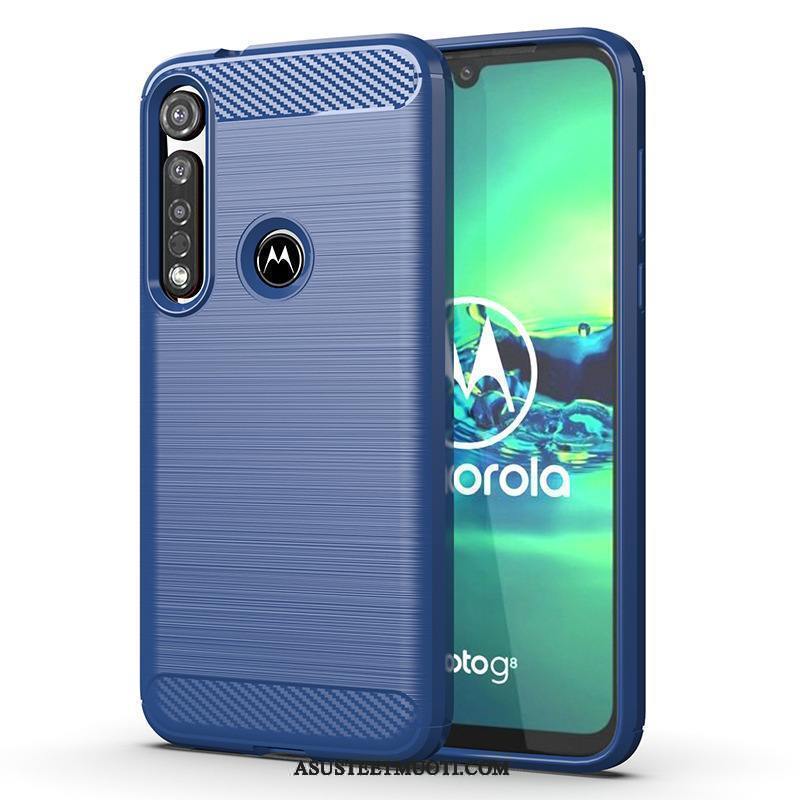 Moto G8 Plus Kuori Kuoret Harmaa Johdin Yksinkertainen Kukkakuvio Silikoni