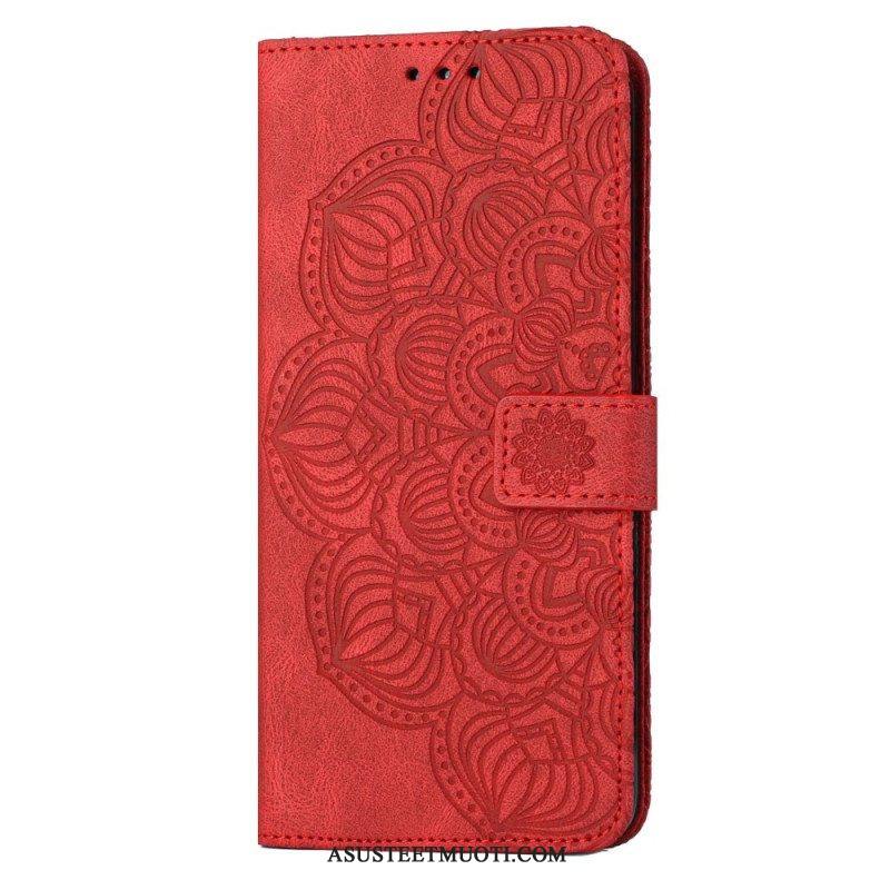 Nahkakotelo Samsung Galaxy S23 5G Suojaketju Kuori Strappy Mandala