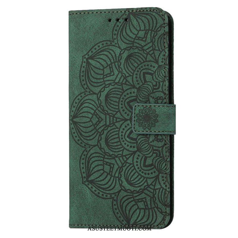 Nahkakotelo Samsung Galaxy S23 5G Suojaketju Kuori Strappy Mandala