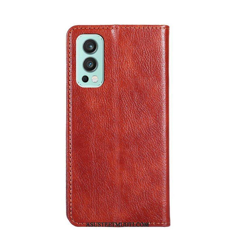 Puhelinkuoret OnePlus Nord 2 5G Kotelot Flip Vintage Nahkatyyli