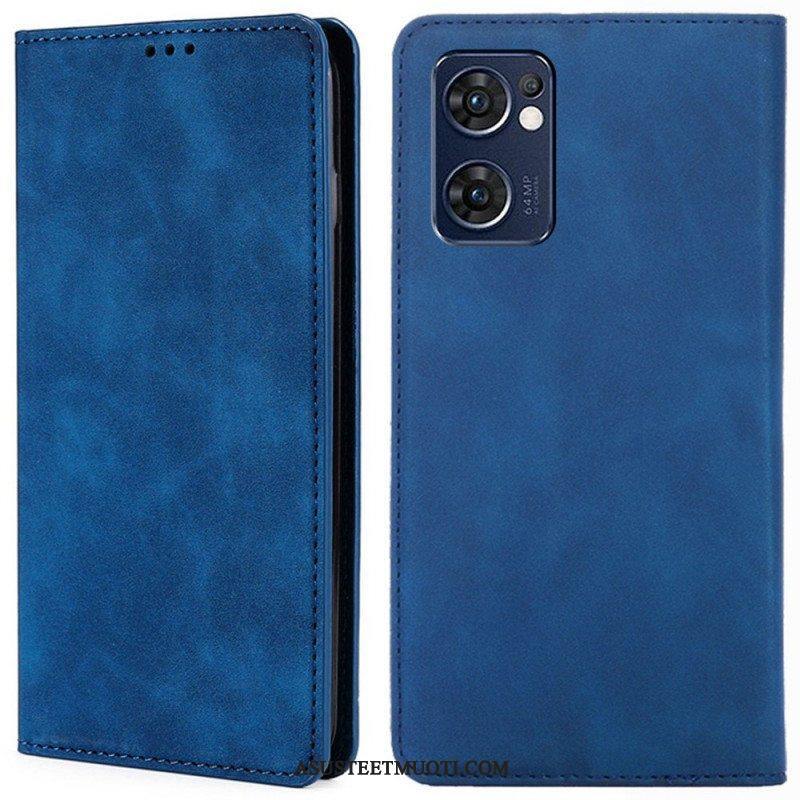 Puhelinkuoret Oppo Find X5 Lite Kotelot Flip Skin-touch Leather Effect