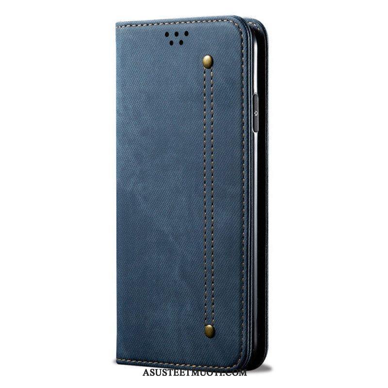 Puhelinkuoret Xiaomi 12 Pro Kotelot Flip Denim Kangas