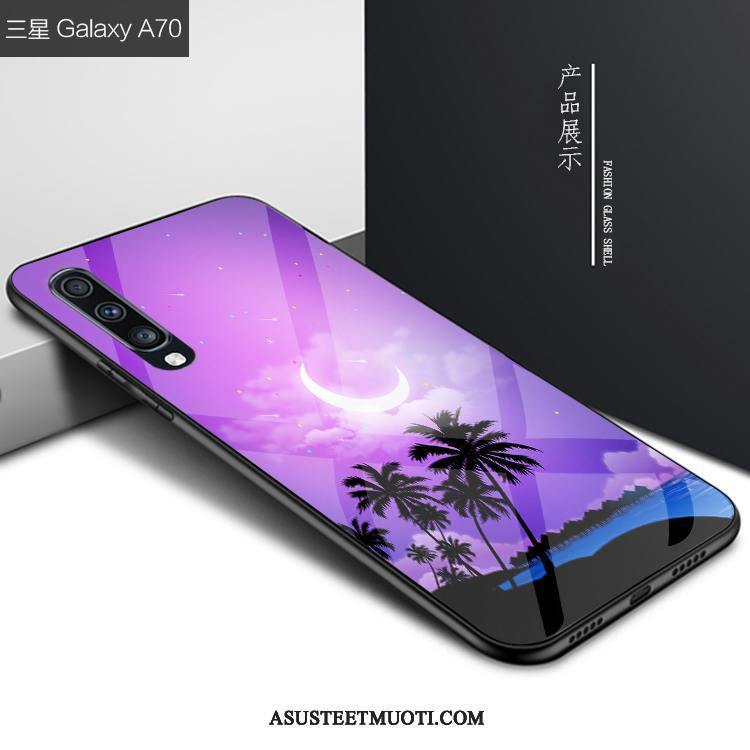 Samsung Galaxy A70 Kuoret Sininen Persoonallisuus Lasi Kuori Puhelimen