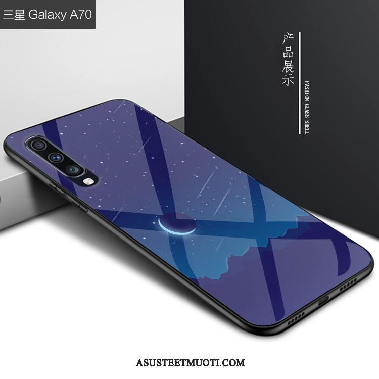 Samsung Galaxy A70 Kuoret Sininen Persoonallisuus Lasi Kuori Puhelimen