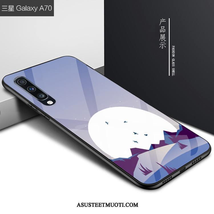 Samsung Galaxy A70 Kuoret Sininen Persoonallisuus Lasi Kuori Puhelimen