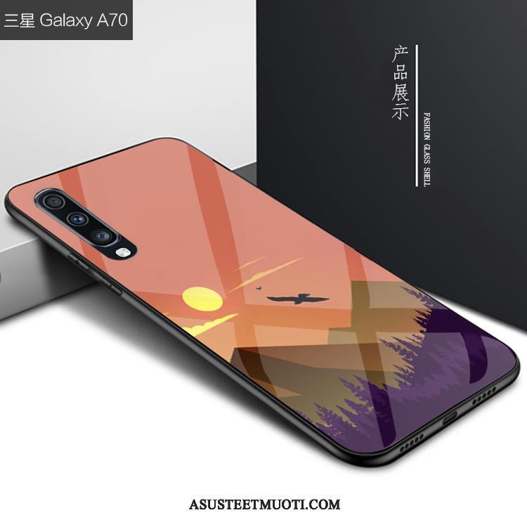 Samsung Galaxy A70 Kuoret Sininen Persoonallisuus Lasi Kuori Puhelimen